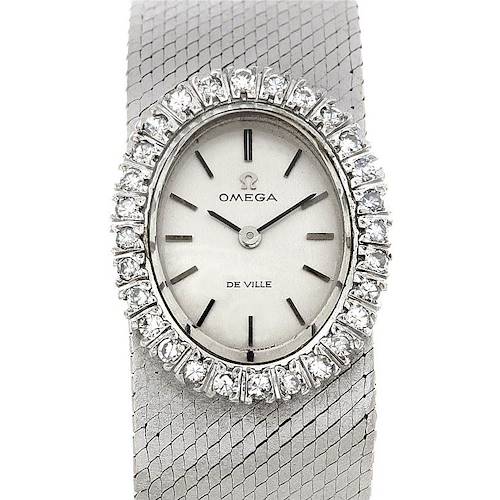Photo of Omega Deville Vintage Ladies 18k White Gold Diamond Watch