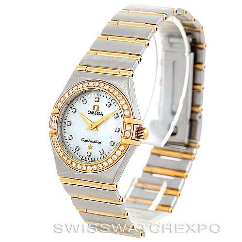 Omega Constellation My Choice Steel Gold Diamond Watch 123.25.24.60.55.003 SwissWatchExpo