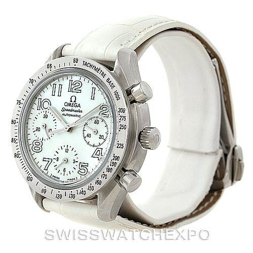 Omega Speedmaster Ladies MOP Dial Watch 3834.70.36 SwissWatchExpo