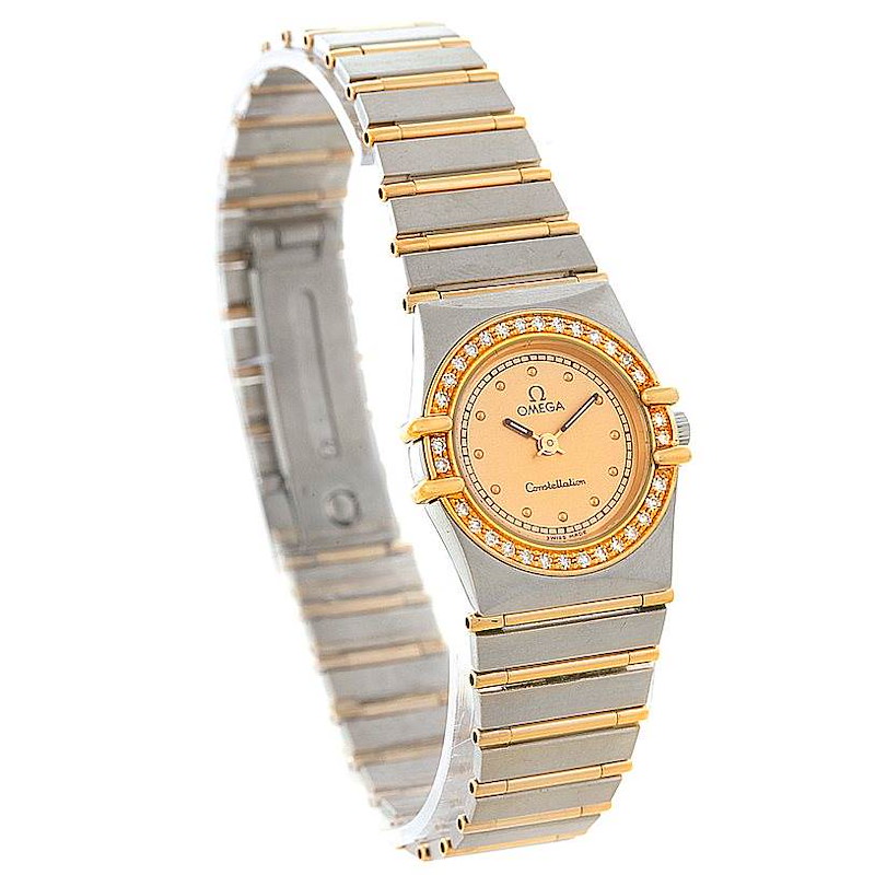 Omega Constellation Mini Steel 18K Yellow Gold Diamond Watch SwissWatchExpo
