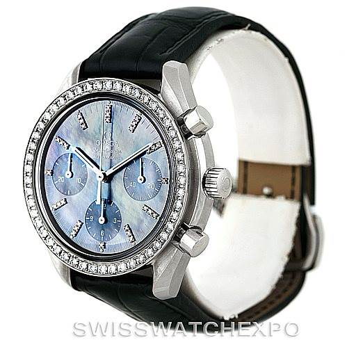 Omega Speedmaster Ladies Diamond MOP Dial Watch 3835.76.31 SwissWatchExpo