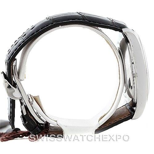 Side profile of the Zenith El Primero 03.0520.4002 Men
s Stainless Steel Black Dial 03.0520.4002 Men
s Stainless Steel Black Dial watch, showing the strap, case, and partial view of the crown.