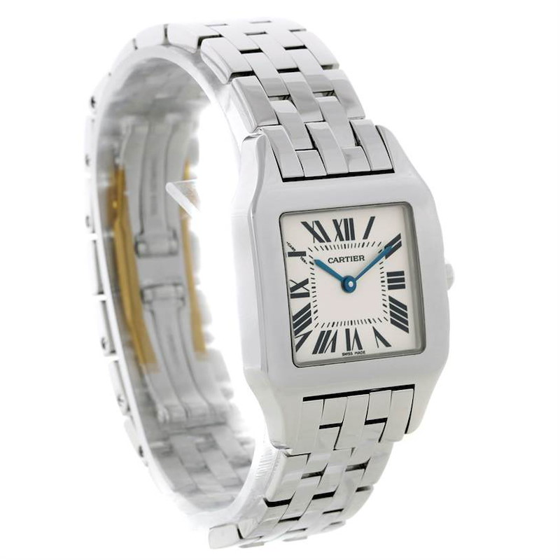 Cartier Santos Demoiselle Steel Silver Dial Midsize Watch W25065Z5 SwissWatchExpo