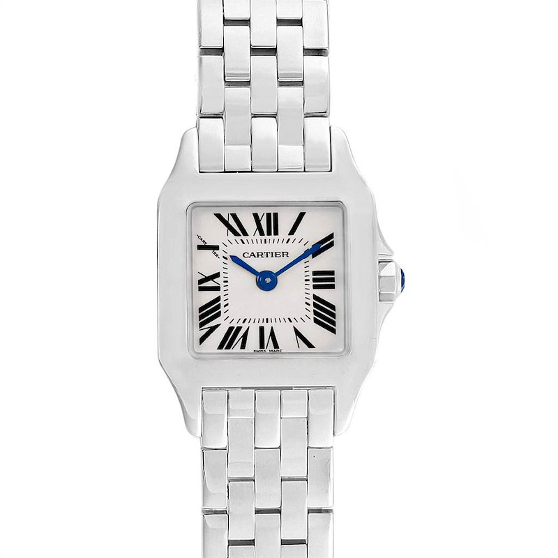 Cartier Santos Demoiselle Steel Silver Dial Small Watch W25064Z5 SwissWatchExpo