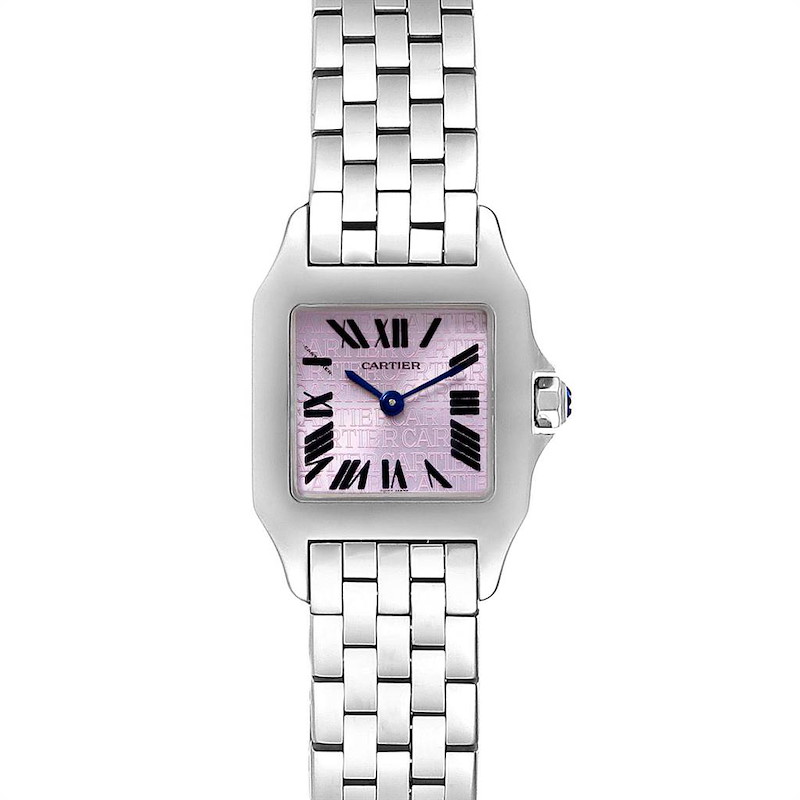 Cartier Santos Demoiselle Purple Dial Small Ladies Watch W2510002 SwissWatchExpo