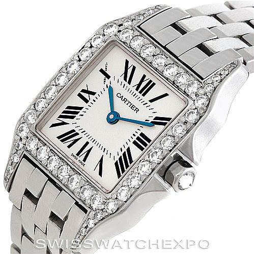 Cartier Santos Demoiselle Steel Diamond Midsize Watch W25065Z5 ...