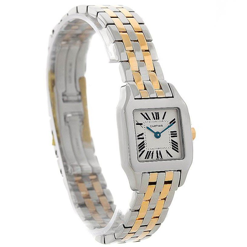 Cartier Santos Demoiselle Ladies Steel Yellow Gold Watch W25066Z6 SwissWatchExpo