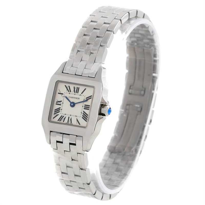 Cartier Santos Demoiselle Steel Ladies Watch W25064Z5 Unworn SwissWatchExpo
