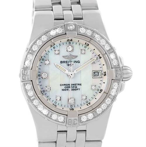 Photo of Breitling Starliner Ladies Mother of Pearl Diamond Watch A71340
