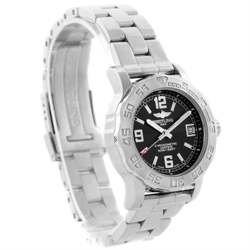 Breitling Colt 33 Black Dial Stainless Steel Ladies Watch A77380 SwissWatchExpo