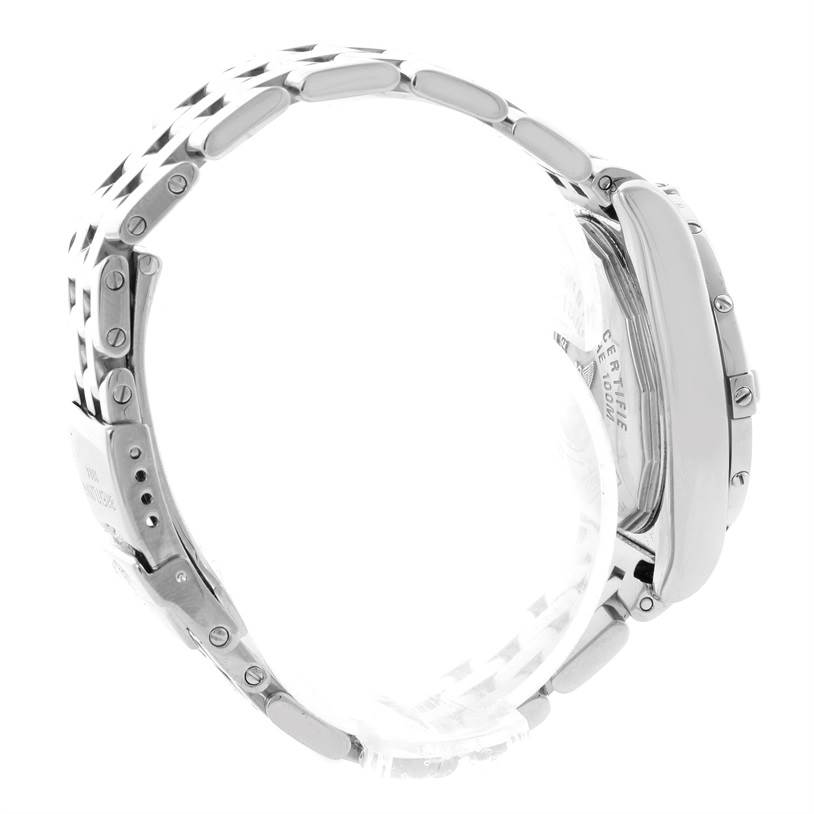 The image shows a side view of the Breitling A71356 Women's Stainless Steel Silver Dial A71356 Women's Stainless Steel Silver Dial Windrider Cockpit Silver Diamond Dial Ladies Watch A71356, displaying the band and case.