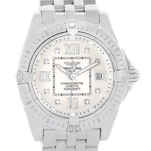 Photo of Breitling Windrider Cockpit Silver Diamond Dial Ladies Watch A71356