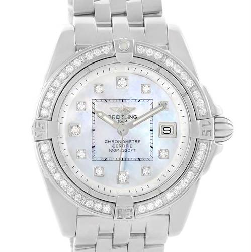 Photo of Breitling Windrider Cockpit Mother Pearl Diamond Womens Watch A71356