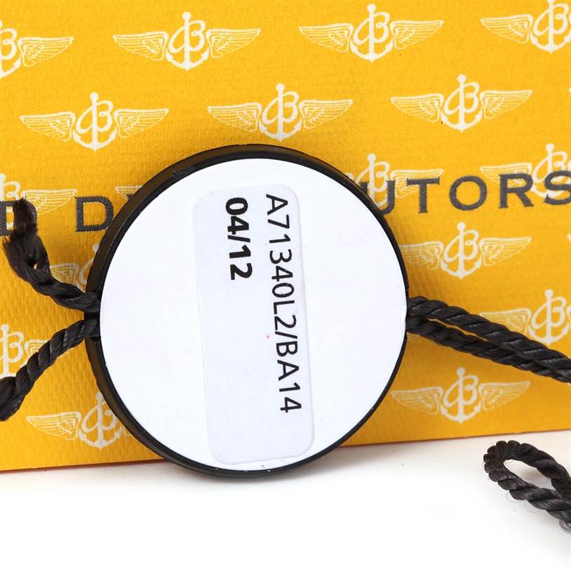 This image shows a tag with model number details for the Breitling A71340 Women's Stainless Steel Black Dial A71340 Women's Stainless Steel Black Dial Starliner Black Diamond Dial Ladies Watch A71340 Unworn model.