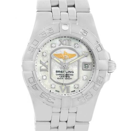 Photo of Breitling Starliner Mother of Pearl Diamond Dial Ladies Watch A71340