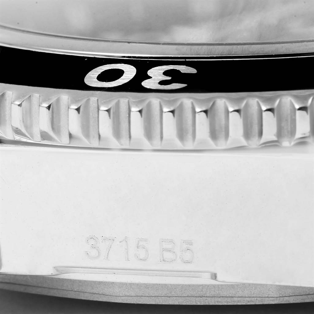 The image shows a close-up view of the bezel and case, featuring the numbering "30," on a Breitling A17312 Women's Stainless Steel Black Dial A17312 Women's Stainless Steel Black Dial Superocean II 36 Black Dial Automatic Ladies Watch A17312.