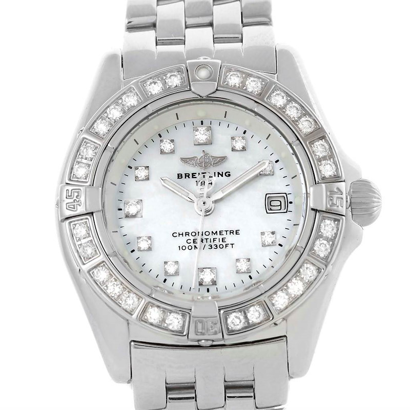 Breitling Callisto MOP Diamond Ladies Watch A72345 Box papers SwissWatchExpo