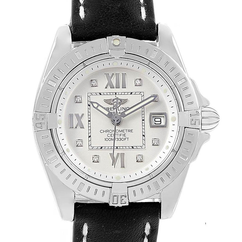 Breitling Windrider Cockpit Diamond Dial Ladies Watch A71356 Box Papers SwissWatchExpo
