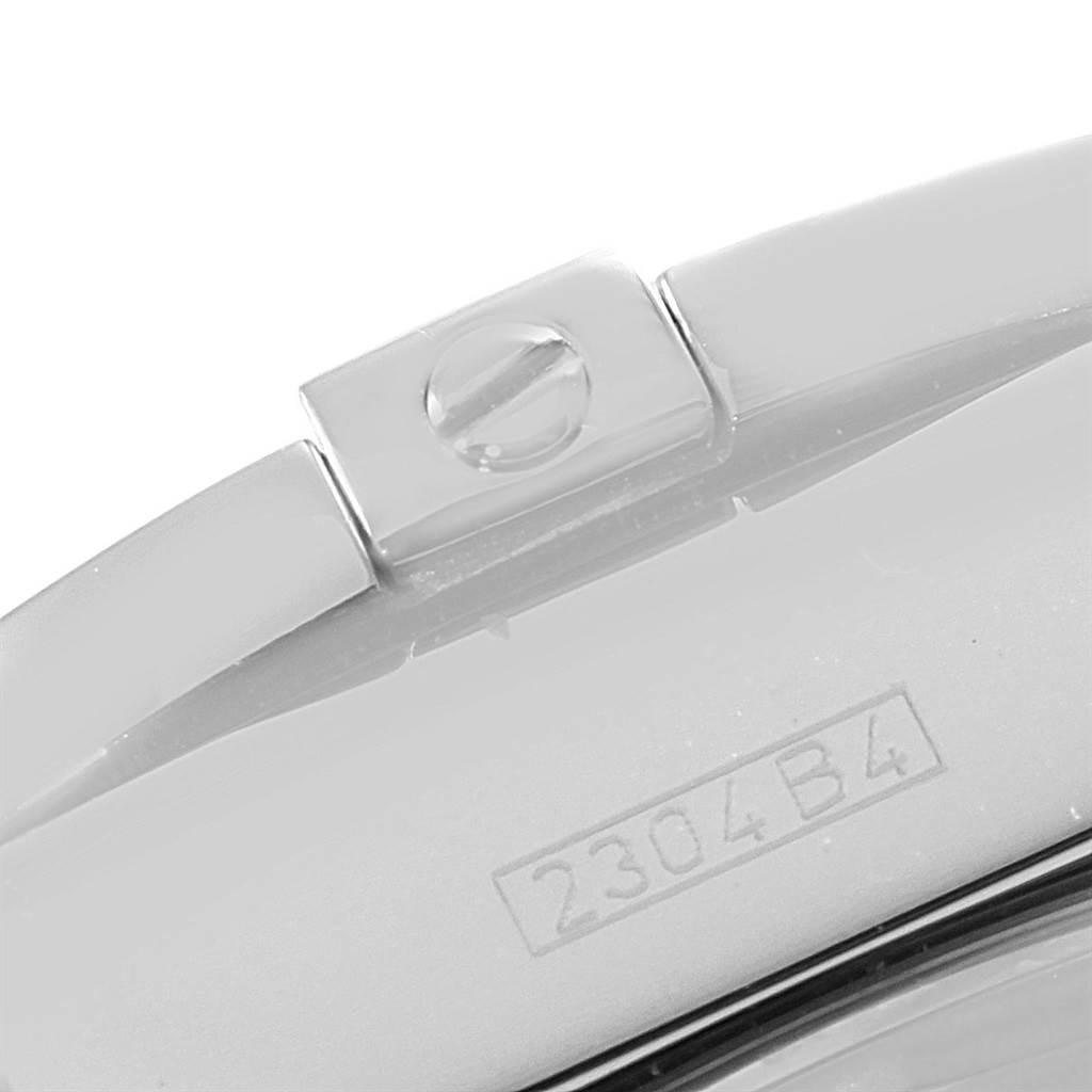 This image shows the side view of the case and a screw detail on a Breitling A71356 Women's Stainless Steel Blue Dial A71356 Women's Stainless Steel Blue Dial Windrider Cockpit Blue Diamond Dial Ladies Watch A71356.