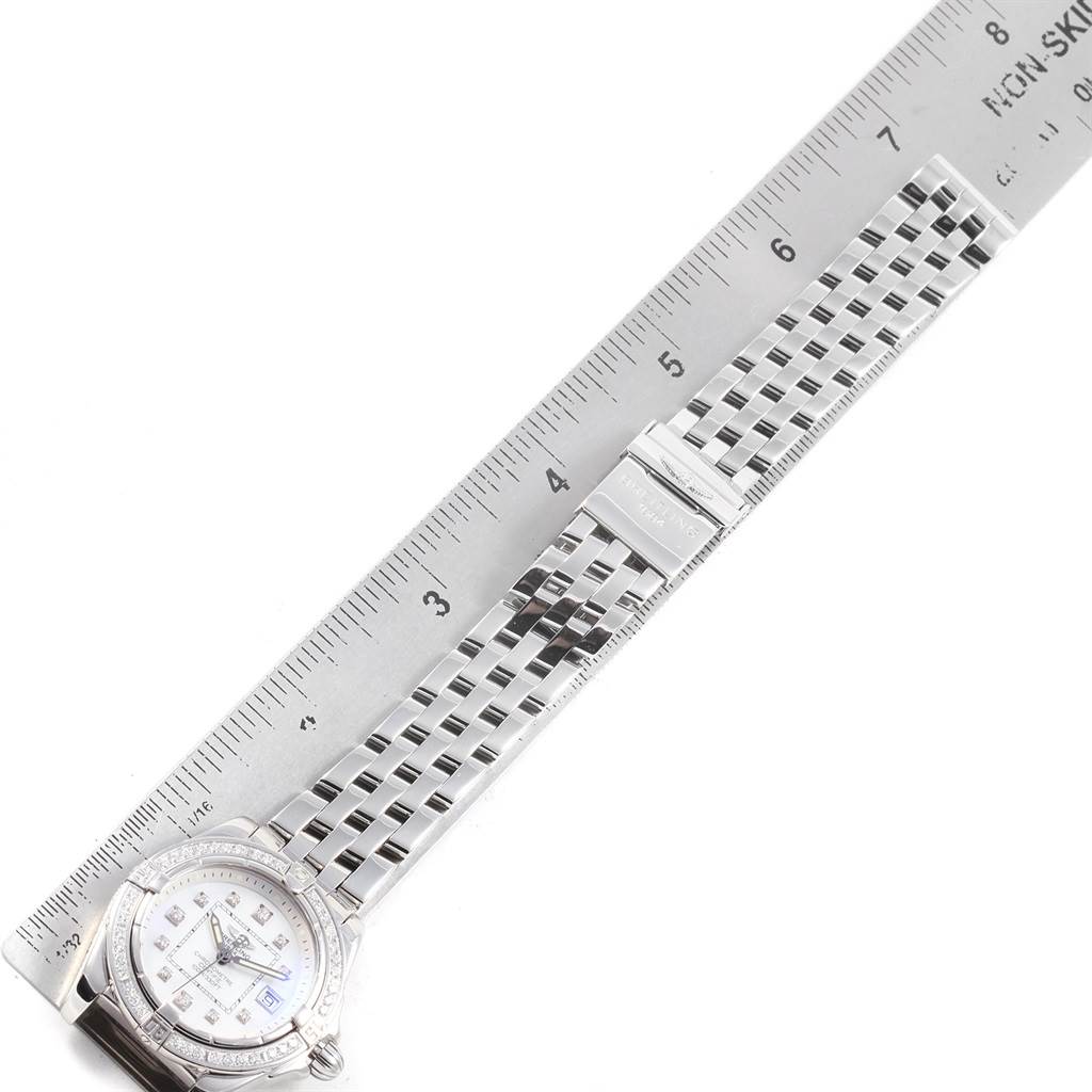 Breitling Cockpit Mother Pearl Diamond Dial Bezel Ladies Watch A71356 ...