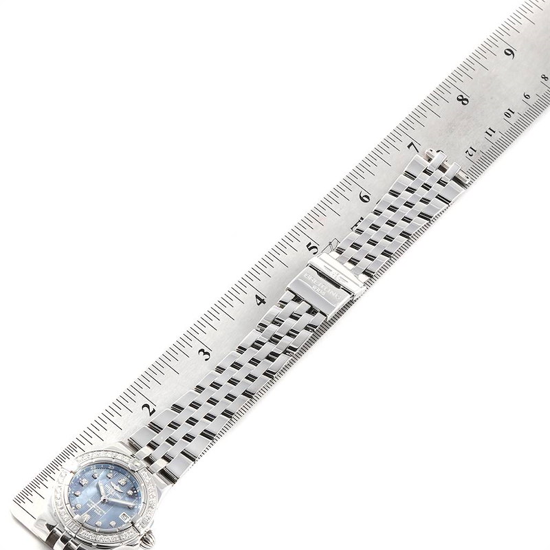 Breitling Starliner Blue MOP Diamonds Ladies Watch A71340 Box Papers SwissWatchExpo