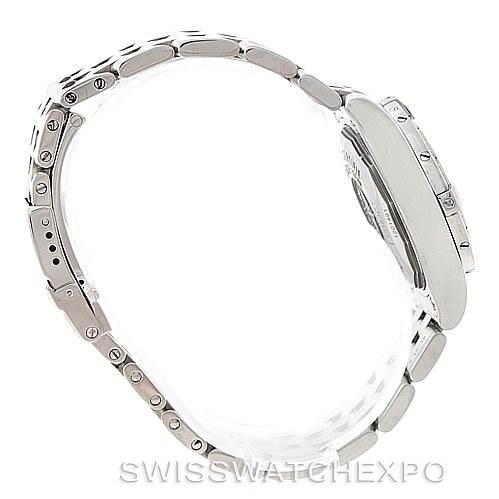 The image shows a side view of the Breitling A71340 Women's Stainless Steel White Dial A71340 Women's Stainless Steel White Dial Starliner Ladies Diamond Watch A71340, highlighting the bracelet and case.