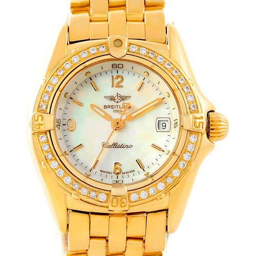 Photo of Breitling Callistino Ladies 18K Yellow Gold Diamond Watch K52045