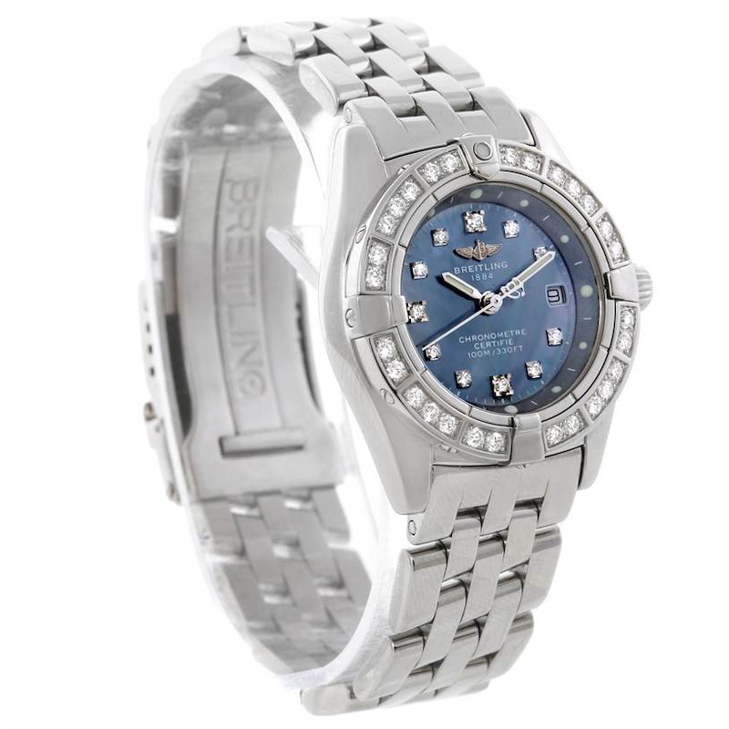 Breitling Callisto Ladies Mother of Pearl Diamond Watch A72345 SwissWatchExpo