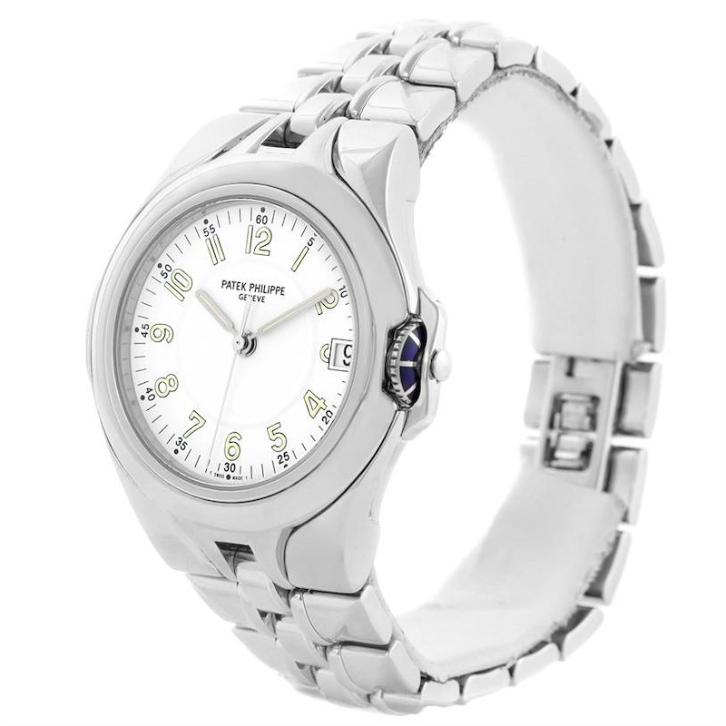 Patek Philippe Sculpture Stainless Steel White Dial Watch 5091/1a-001 SwissWatchExpo