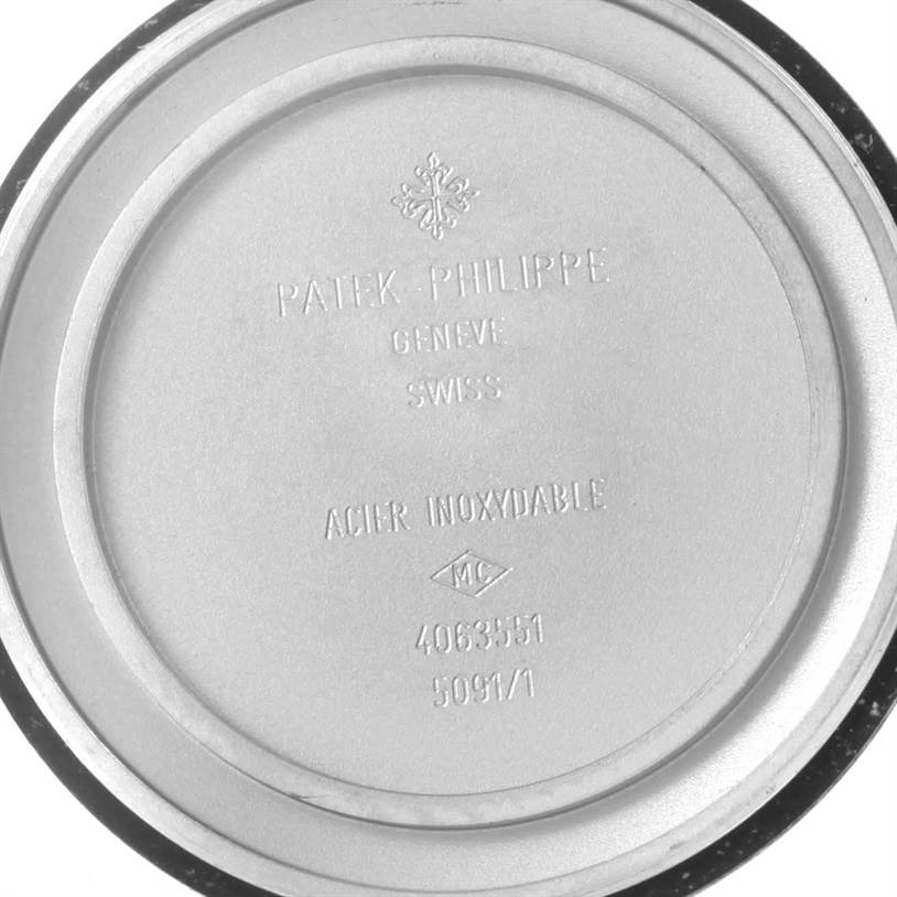 This image shows the inner case back of the Sculpture model watch by Patek Philippe.