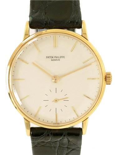 Patek Philippe Vintage 18k Yellow Gold Calatrava 3410 Year 1965 |  SwissWatchExpo