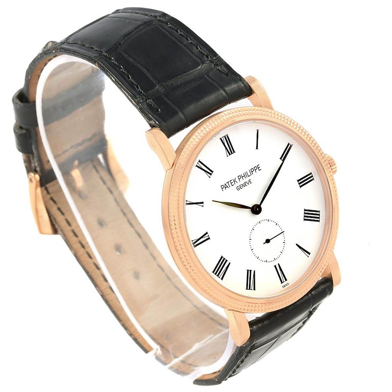 Patek Philippe Calatrava 18K Rose Gold Dial Mens Watch