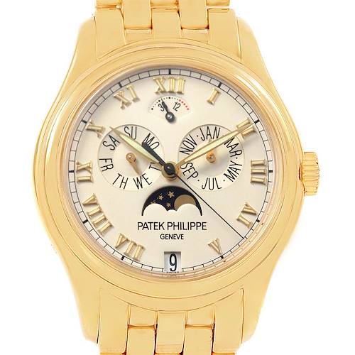 Photo of Patek Philippe Annual Calendar Moonphase Yellow Gold Mens Watch 5036