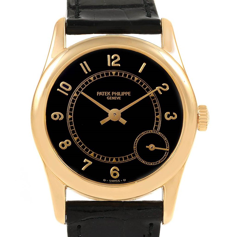 Patek Philippe Calatrava 18K Yellow Gold Automatic Mens Watch 5000J SwissWatchExpo