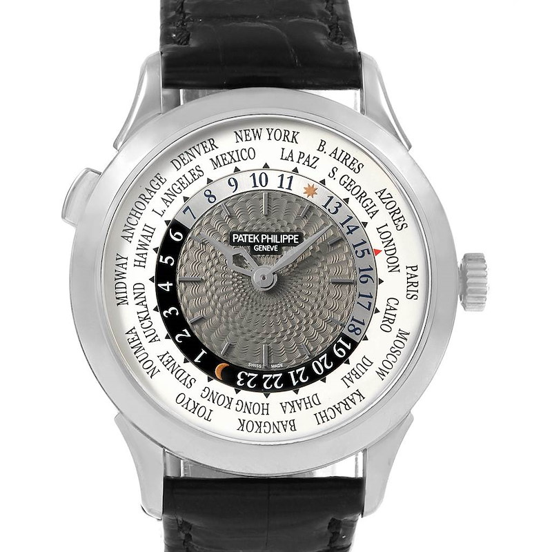 Patek Philippe World Time Complications White Gold Mens Watch 5230G SwissWatchExpo