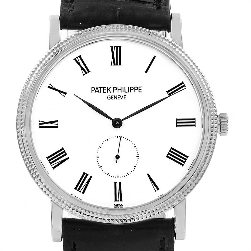 Patek Philippe Calatrava 18k White Gold Mens Watch 5119 SwissWatchExpo
