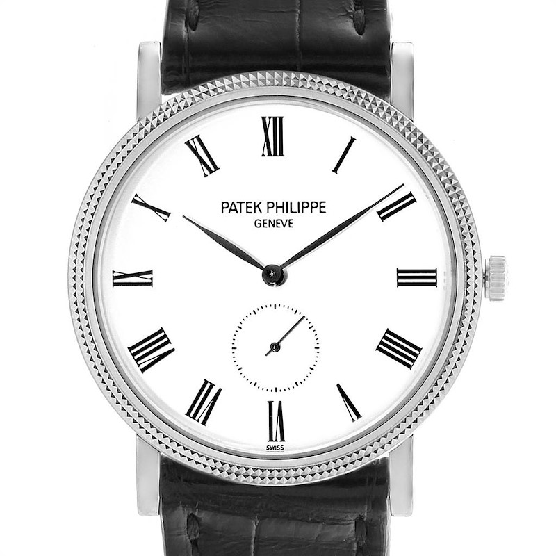 Patek Philippe Calatrava 18k White Gold Mens Watch 5119 SwissWatchExpo