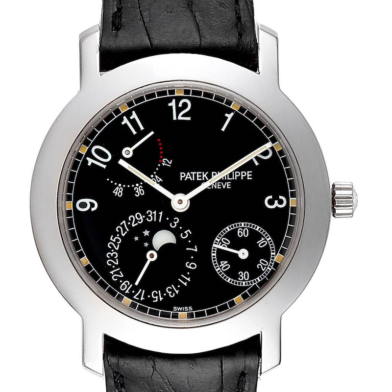Patek Philippe Moonphase Power Reserve White Gold Automatic Watch 5055 SwissWatchExpo