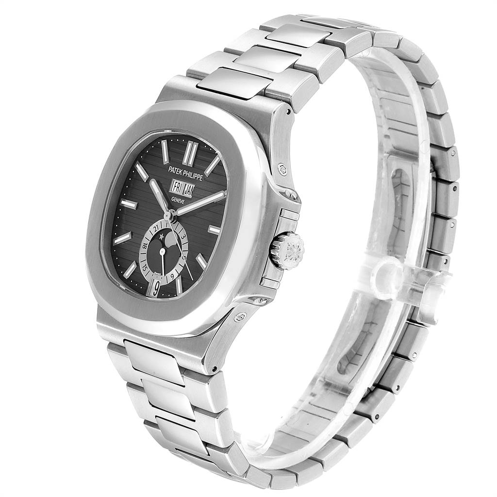 Patek Philippe Nautilus Annual Calendar Moonphase Steel Mens Watch 5726 