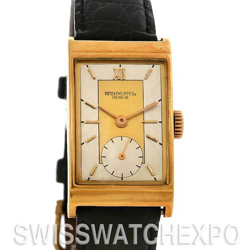 Photo of Patek Philippe Vintage Men 18K Yellow Gold Watch 1442 yr 1944 Watch