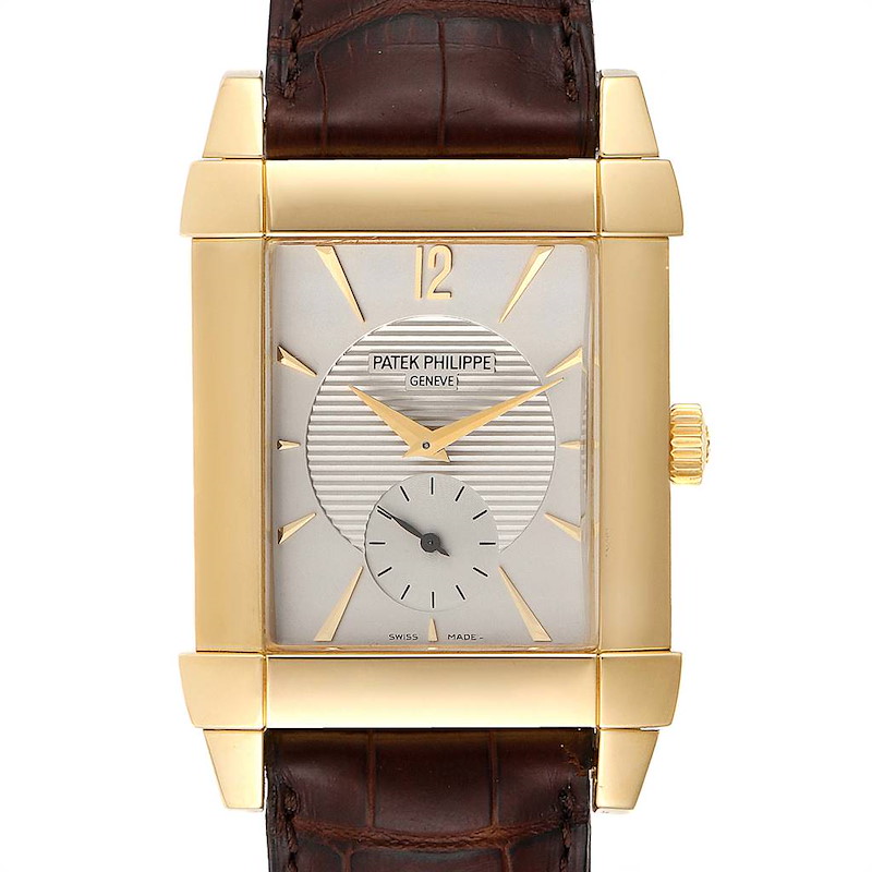 Patek Philippe Gondolo Small Seconds Yellow Gold Silver Dial Watch 5111J SwissWatchExpo