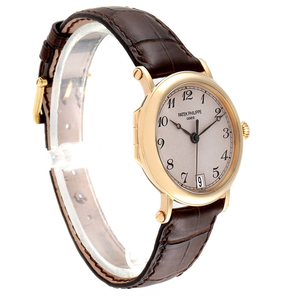 Patek Philippe Calatrava Officier Yellow Gold Mens Watch 5053 Papers ...