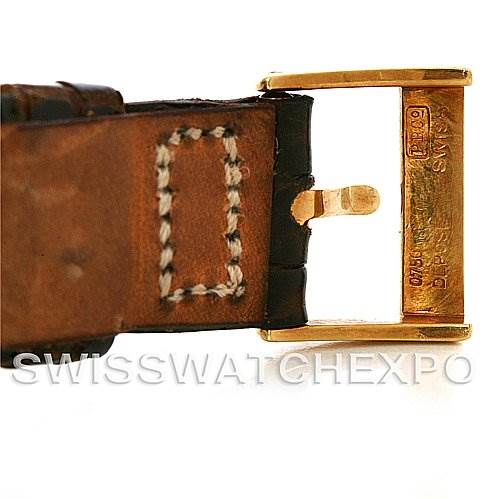 The image shows the buckle and strap of a Vintage Patek Philippe watch.