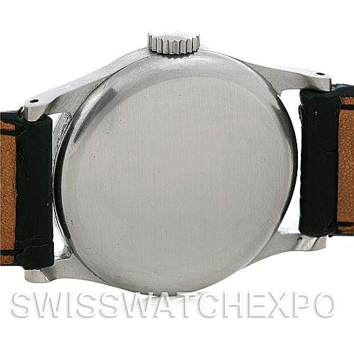 The image shows the back case and lugs of a Vintage Patek Philippe watch from a rear angle.