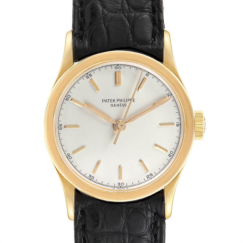 Patek Philippe Calatrava Vintage 18k Yellow Gold Mens Watch 2457 SwissWatchExpo