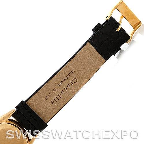 The image shows the backside of the strap including the buckle of a Vintage Patek Philippe watch.