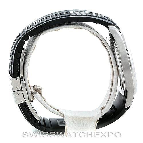 This image shows a side profile view of a Patek Philippe Aquanaut 5167A Men's Stainless Steel Black Dial 5167A Men's Stainless Steel Black Dial watch, highlighting the case, strap, and clasp.