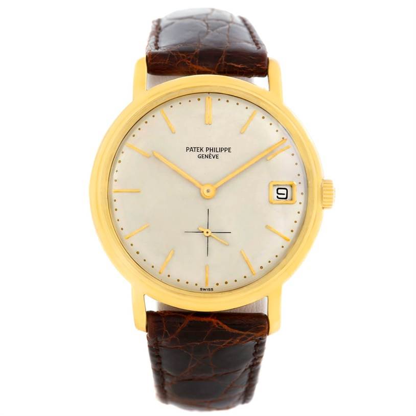 Patek Philippe Calatrava Vintage 18k Yellow Gold Automatic Watch 3445 ...