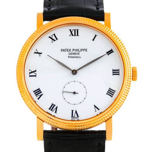 Photo of Patek Philippe Calatrava 18k Yellow Gold Watch Tiffany Dial 3919