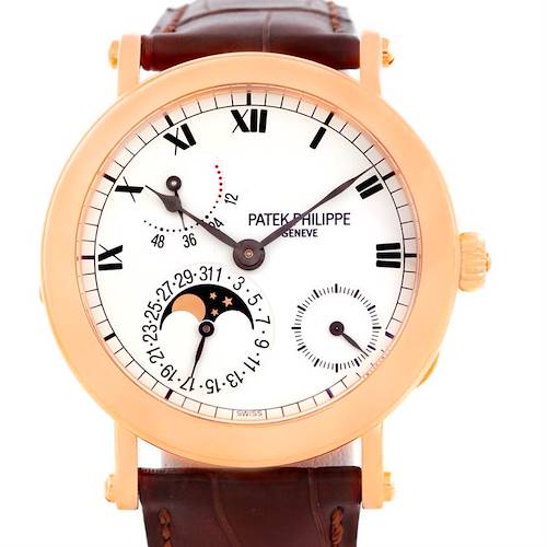 Photo of Patek Philippe Power Reserve Moonphase Rose Gold Watch 5054 Papers